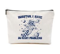 CSHVJ Divertida bolsa de maquillaje de mapache, bonito regalo de mapache para mujeres, amigas, bolsas de aseo para acampar, Multicolor 0250, 9.62 * 7.42 Inches