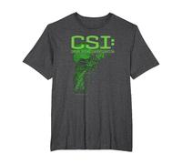 CSI Evidence Camiseta, Hombre Tallas Grandes, Jaspeado Oscuro, 3X Alto