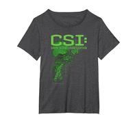 CSI Evidence Camiseta, Mujer Tallas Grandes, Jaspeado Oscuro, 1XL Grande