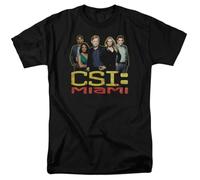 CSI Miami The Cast In T Shirt Mens Merchandise BlackXL