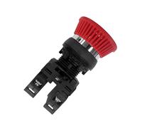 CSI - Tope de emergencia: cabeza de hongo rojo de 22 mm, certificación UL con 2 bloques de contacto NO y NC