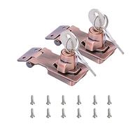 Csirnto 2 Piezas Cerrojo Puerta con Llave Cerradura Puerta Interior Cerradura Puerta Exterior con Llave Cerrojo Cerradura Armario Cerradura Buzon Cerradura para Baul de Techo