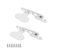 Csirnto Restrictor de Puerta de Ventana 2 Piezas Sash Blocker Jammer Ventana Tope Cierre Seguridad Ventanas Limitador de Ventana con Tornillos para Ajustar La Apertura de La Ventana (Blanco)