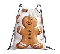 CSIVKEJ Bolsas con cordón para gimnasio, deportes, viajes, trabajo, bolsa de yoga, unisex, para adultos, Gingerbread Christmas 1, Talla única