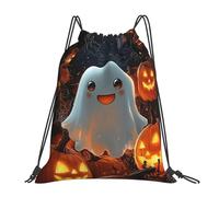 CSIVKEJ Bolsas con cordón para gimnasio, deportes, viajes, trabajo, bolsa de yoga, unisex, para adultos, Happy Halloween 8, 36x43cm