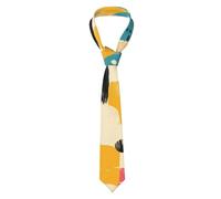 CSIVKEJ Corbata con estampado de vaca, ideal para bodas, novios, padrinos de boda, misiones, bailes, regalos., Rojo Azul 10, Talla única