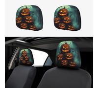 CSIVKEJ Fundas protectoras para reposacabezas de coche, 2 piezas, para la mayoría de vehículos, accesorios interiores de automóviles