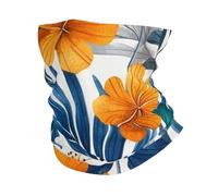 CSIVKEJ Polainas para el cuello, pasamontañas, bufanda, ciclismo, correr, resistente al viento, Hojas tropicales 15, Talla única
