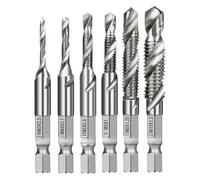 cskky Brocas de acero alta velocidad Macho Avellanador Desbarbador Juego Combinado Métrico M3 M4 M5 M6 M8 M10 Acero .oth