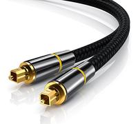 CSL - 5m metros cable Toslink HQ Platinum óptico digital - conectores Toslink - cable de fibra óptica - conector HQ de metal con contactos chapados en oro - entretenimiento en el hogar Hi-Fi consolas