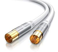 CSL - Cable de Antena de 7,5 m, 8 K, 4 K, HDTV, 135 dB, 75 ohmios, Cable coaxial Premium, FullHD 4k UHD, Conector coaxial, DVB-T, DVB-T2, DVB-C, DVB-S, DVB-S2, Radio FM, Dab Dab