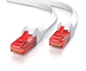 CSL - Cable de Ethernet plano Cat.6 10,0m weiß