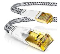 CSL - Cable de red Cat 7 de 25 m, plano y delgado, para 10 Gigabit de alta velocidad, cable de Internet, cable plano, cable de instalación, cable RJ45 de 10 Gbps, Cat.7, para conmutador, router,