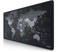 CSL-Computer TITANWOLF - Alfombrilla de ratón XXL Speed Gaming Titan Wolf Mapamundi 900 x 400 mm - XXL Alfombrilla para ratón, tamaño Grande, Mejora la precisión y la Velocidad