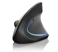 CSL - Ratón Vertical inalámbrico - Conexión Bluetooth 4.0-800 - 1600 dpi - Ergonómico Evita el Codo de tenista - Compatible con PC portátil y Mac - Apto para diestros