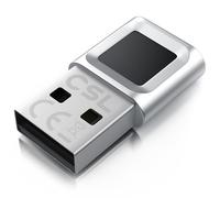 CSL - Sensor de Huellas Dactilares USB para PC - Llave de Huella Digital - hasta 10 ID - Compatible con Windows 11 - Soporta hasta 10 ID - Plug & Play - Reconocimiento Completo - Aluminio