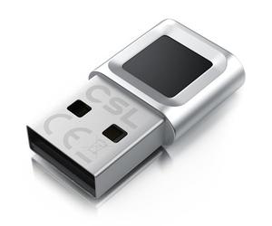 CSL - Sensor de Huellas Dactilares USB para PC - Llave de Huella Digital - hasta 10 ID - Compatible con Windows 11 - Soporta hasta 10 ID - Plug & Play - Reconocimiento Completo - Aluminio