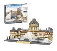 CSNRHG Paris Louvre Museum Modelo Bloques de Construcción Set Micro Ladrillos Mundialmente Famosa Arquitectura Juguetes educativos para Niños Adultos 3377 Piezas Cumpleaños