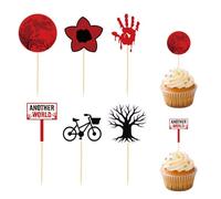 Csoisoy 30uds Adornos Cupcakes, 6 Estilos Juego Adornos Espeluznantes para Cupcakes Decoración Tartas de Cumpleaños con Temática Extraña Ideal para Mujeres Hombres Cumpleaños Halloween Fiestas