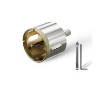 CSOOM Broca de cristal de 48 mm con 2 brocas de centrado, broca para azulejos, cerámica, mármol, piedra caliza