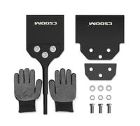 CSOOM Cincel SDS-Plus de 100 mm, incluye hoja de repuesto de 125 mm, tornillos y un par de guantes antideslizantes gratis - Rascador de suelo para quitar el adhesivo del suelo