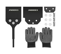 CSOOM Kit de raspador de suelo SDS Plus de 4 pulgadas con cuchillas de repuesto, pernos, tuercas, arandelas de bloqueo, funciona con martillo giratorio SDS-Plus (4 x 10 pulgadas), utilizado para