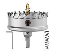 CSOOM Sierra perforadora de metal duro de alto rendimiento, cortador de agujeros TCT. Acero inoxidable y malla metálica son la elección ideal (95 mm)