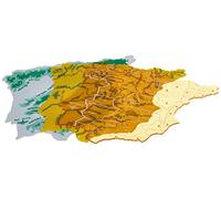CSP 152218 - Pack de 3 plantillas con diseño mapa España, 22 x 18 cm
