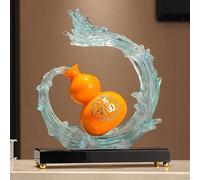 CSPJPIZIYB Adorno de Calabaza Feng Shui, Estatua Wu Lou Que Atrae la Riqueza, Símbolo de Buena Suerte, Ideal para el Hogar, la Sala de Estar, la Oficina y como Regalo de Inauguración(Orange)