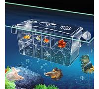 CSPone Caja de Cría Acuario Pequeño Acuario Caja Transparente de Nidificación de Poissons Auto Nagant Doble Cama Cuna Para la Piscicultura Acuario Incubadora