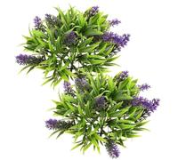 CSSHNL Bola De Boj Artificial 2 Piezas de Bolas Colgantes de Lavanda simuladas, Plantas de Interior de imitación for Exteriores, jarrón Artificial, césped topiario, decoración Redonda for Oficina