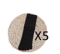 CSSHNL Calcetines Con Dedos 5 pares de calcetines cortos de algodón de cinco dedos for mujer y niña, transpirables, suaves y elásticos con puntera.(Black)