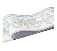 CSSHNL Cenefa Adhesiva Cocina 1 rollo/paquete de pegatinas de pared impermeables con borde de cintura, azulejo rústico en relieve 3D, línea autoadhesiva(Beige eucalyptus)