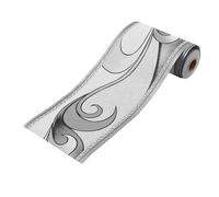 CSSHNL Cenefa Adhesiva Cocina Cenefas de papel tapiz 3D con flores modernas, de PVC, autoadhesivas, impermeables, extraíbles, for decoración del hogar, arte geométrico, cenefa de pared 3D(Sliver)