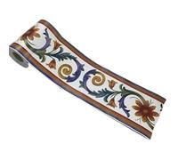 CSSHNL Cenefa Adhesiva Cocina Papel tapiz con diseño de flores vintage for decoración de azulejos de cocina y baño, pegatinas adhesivas for pared, calcomanías for la cintura