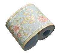 CSSHNL Cenefa Adhesiva Cocina Pegatinas De Borde De Pared En Relieve DIY, Vinilo Impermeable For Decoración Del Hogar, Papel Tapiz Autoadhesivo(Green flower)