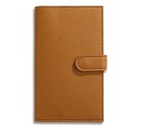 CSSHNL Cuaderno Cuero Agenda semanal A6 con tapa de cuero compacta, ideal for planificar sobre la marcha. Mantén tu semana organizada sin esfuerzo.(Brown)