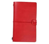 CSSHNL Cuaderno Cuero Cubierta de cuero sintético, diario de viajero, pluma de cuaderno de hojas sueltas, soporte for libros de registro, papelería, cuadernos for estudiantes, Agenda(M Red)