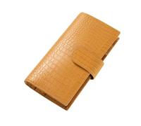 CSSHNL Cuaderno Cuero Cubierta del planificador for la cubierta del diario de la cremallera del cuaderno de cuero de la impresión de la semana/semanas con el bolsillo trasero(Tan)