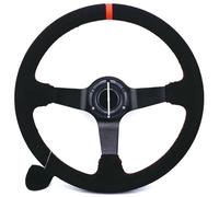 CSSHNL volante Volante deportivo de plato hondo de piel de ante de 14 pulgadas/350 mm