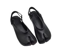 CSSHNL Zapatos De Ballet Tabi para Mujer Sandalias de Cuero con Punta Dividida for Mujer, Zapatos de pezuña cómodos e Informales, Zapato de Ballet Tabi con talón Descubierto, de Verano