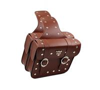 CSSPDM Bolsa De Motocicleta, Bolsas Cuero para Sillín, Herramientas Lateral, Alforjas Equipaje para Harley Sportster XL 883 1200 Motocicletas Todoterreno(H)