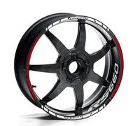 CSSPDM Fácil de Instalar Pegatina para Rueda De Motocicleta, Calcomanía Reflectante para Llanta, Cinta A Rayas De 17 ", Accesorios para Aprilia RS660 RS 660(Style 1)