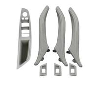 CSSPDM Juego De Tiradores De Puerta Interior De Cuero Para Serie 5 F10 F11 F18 520 523 525 528 530 535 Apoyabrazos plástico(LHD Titanium)