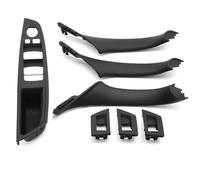 CSSPDM Juego Manijas Reposabrazos Puerta Interior Coche Volante Izquierda Derecha, Para Serie 5 F10 F11 523i 525i 528i 530i Apoyabrazos plástico(LHD Black2)