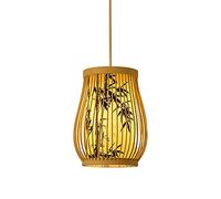 CSSYKV Candelabros De Arte De Bambú Chino Lámpara Colgante De Diseño Creativo Lámpara Colgante Tatami De Estilo Japonés Vintage Lámpara De Araña De Madera Natural Junto A La Cama Base E27 Con Cordón A