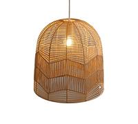 CSSYKV Iluminación Colgante De 1 Luz Lámpara Colgante De Ratán Lámpara Colgante Bohemia Tejida Pantalla De Bambú Lámpara De Mimbre Nórdica Hecha A Mano, Accesorio De Iluminación Decorativa De Techo