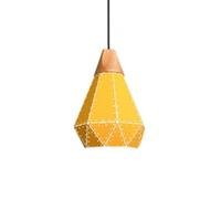 CSSYKV Iluminación De Metal Lámpara De Comedor Moderna con Forma De Macarrón Hueco Lámpara Colgante De Techo Creativa Lámpara Colgante Industrial con Accesorios De Madera para Comedor,