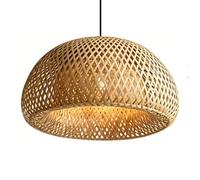 CSSYKV Lámpara Colgante De Bambú, Luminaria De Estilo Japonés Wabi-sabi, Lámpara Colgante Estilo Zen Para Casa Té, Lámpara De Araña E27, Pantalla De Nido De Pájaro De Mimbre Natural Hecha A Mano
