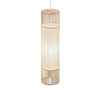 CSSYKV Lámpara Colgante De Bambú Natural Tejida A Mano con Accesorios Iluminación Colgante Tejida A Mano De Ratán Lámpara Cilíndrica De Bambú Retro, Decoración De Estilo Japonés Restaurante